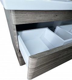 Style Line Мебель для ванной Лотос 80 подвесная сосна лофт – фотография-10